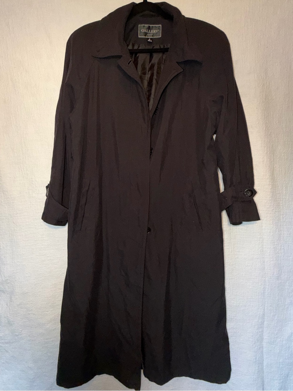 Gallery Black Petite Coat with Satin Lining